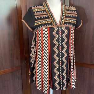 Ranna gill chevron‎ embroidered top size 0
